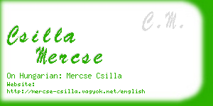 csilla mercse business card